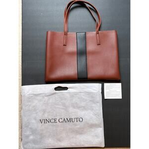 NWOT Vince Camuto Vegan Leather Shoulder Bag w/ dustbag and care instuctions
